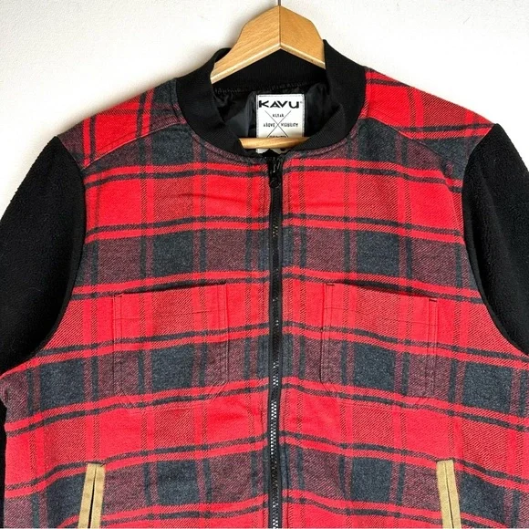 Kavu Oswego Plaid Zip Up Fleece Jacket Gorpcore Outdoors - Picture 2 of 9